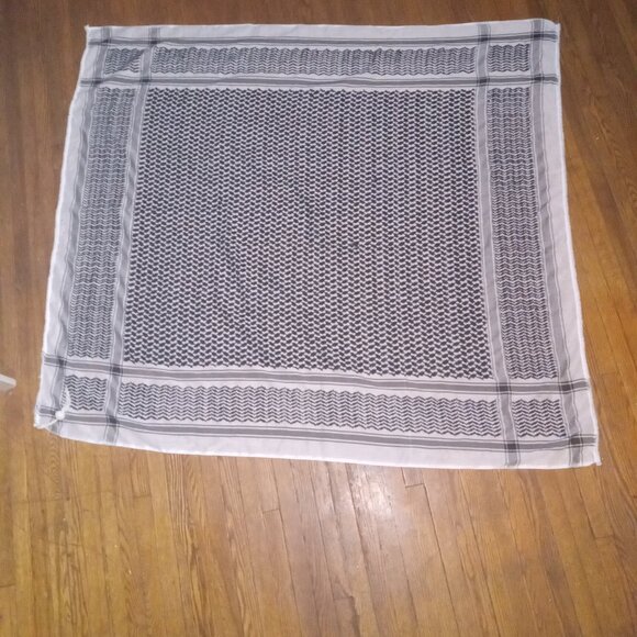 Vintage  Keffiyeh Arabic Shemagh Solidarity Scarf Shawl - Picture 8 of 8